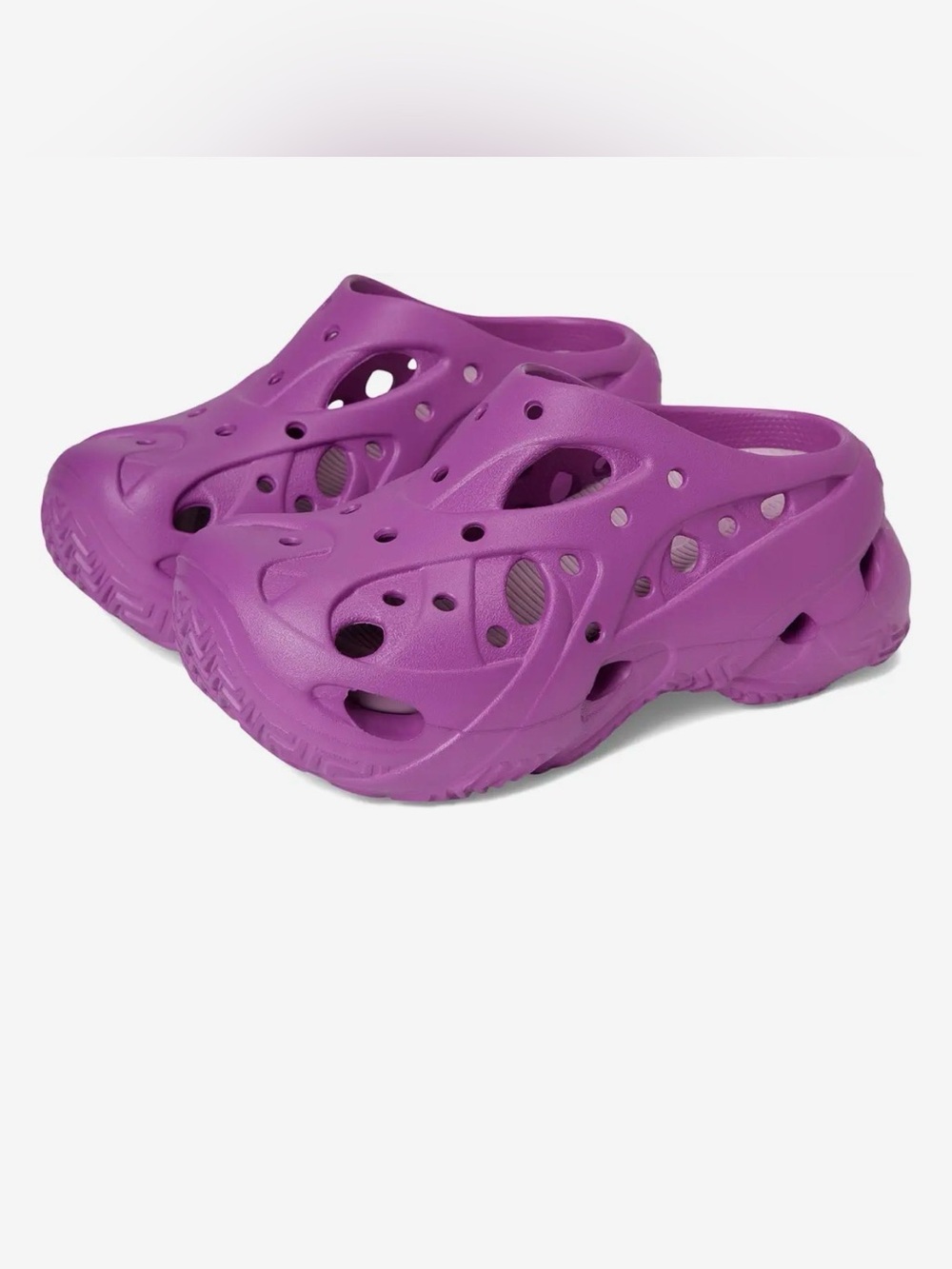 Women’s Chunky Streetwear Platform Caged Crocs Clogs Size 9